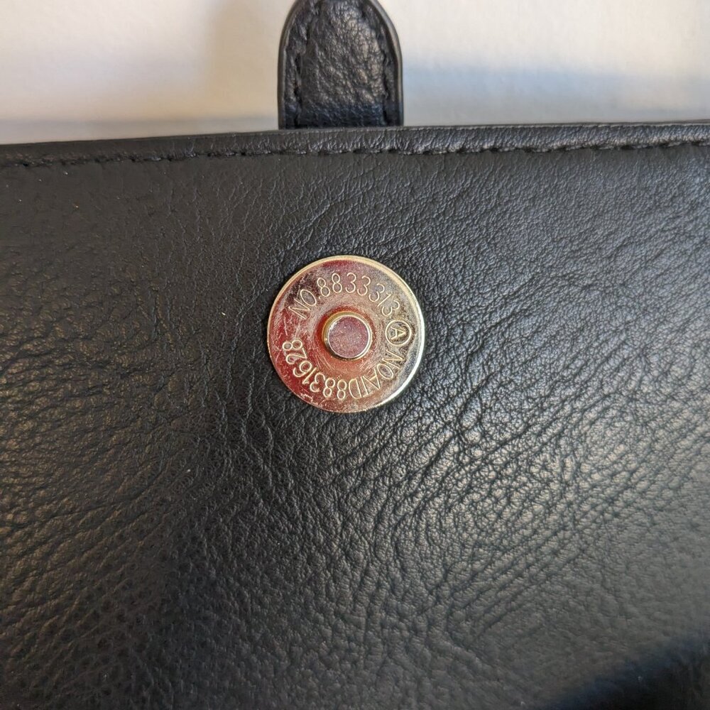 Vintage black leather crossbody bag - Picture 4 of 5